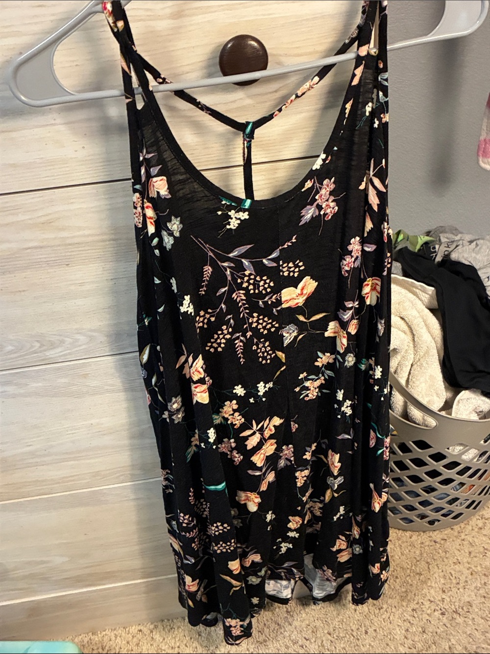 O'Neill Black and Gray Striped Tank Top